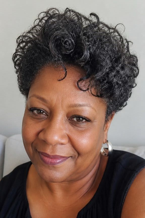 13. Short Textured Crop with Loose Top Curls