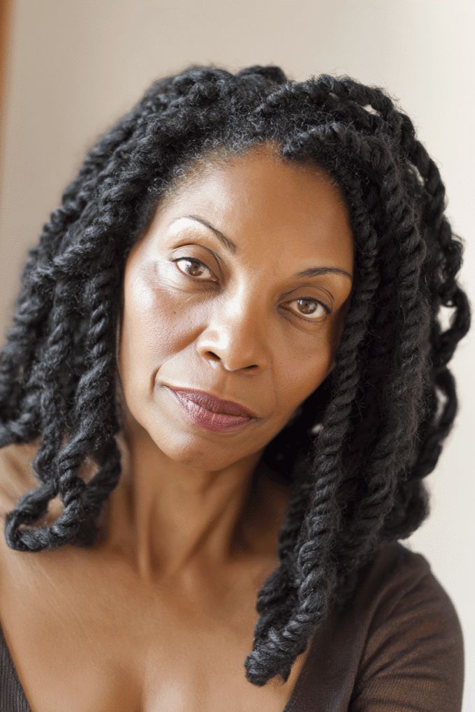 14. Shoulder-Length Box Braid Bob with Center Part