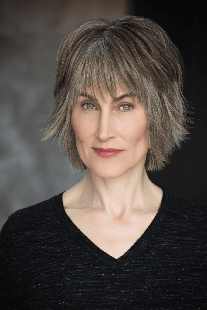 14. Textured Ash Grey Pixie Bob with Wispy Fringe
