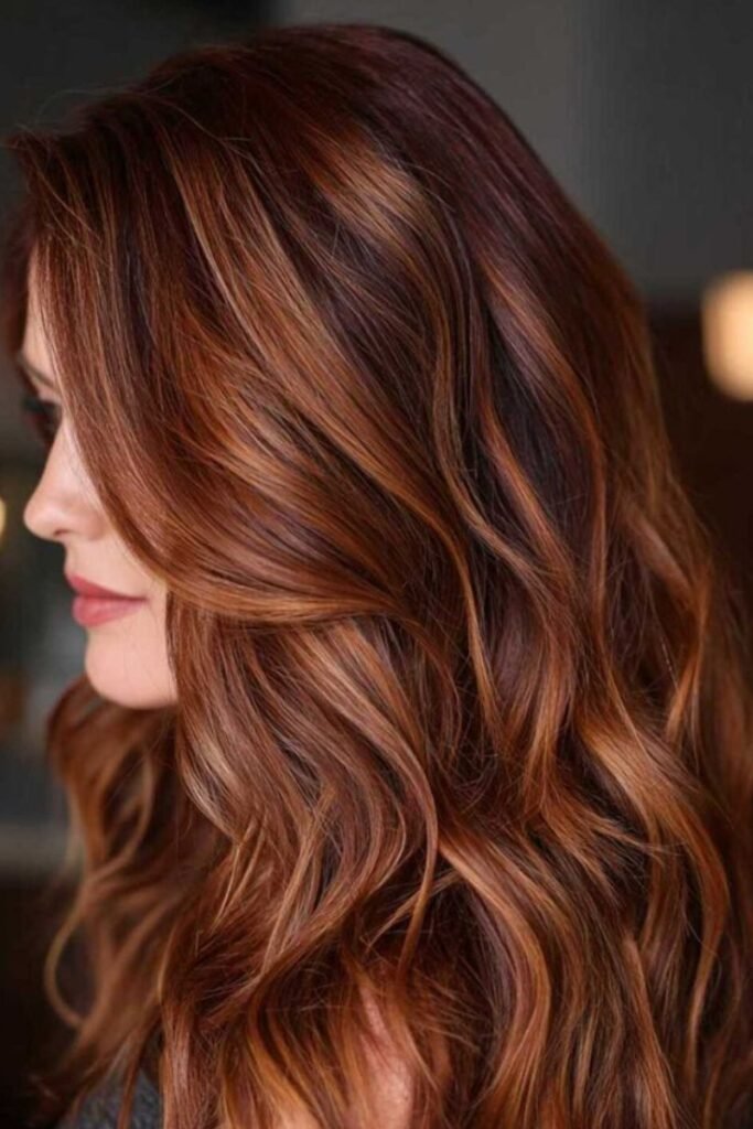15. Warm Chestnut Brunette Hair with Soft Copper Tones
