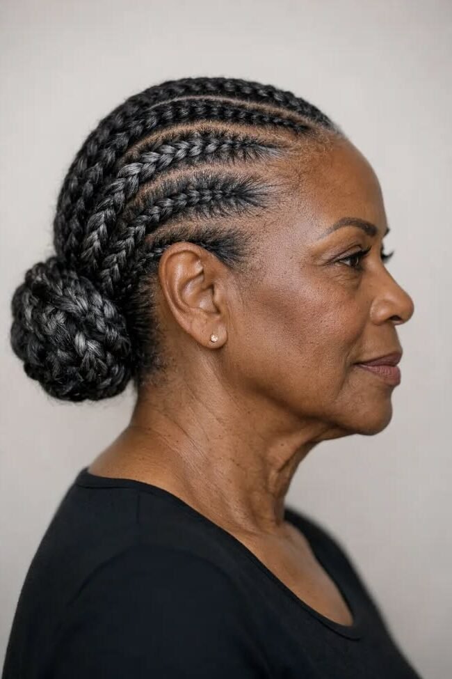 16. Classic Center-Parted Box Braid Bob