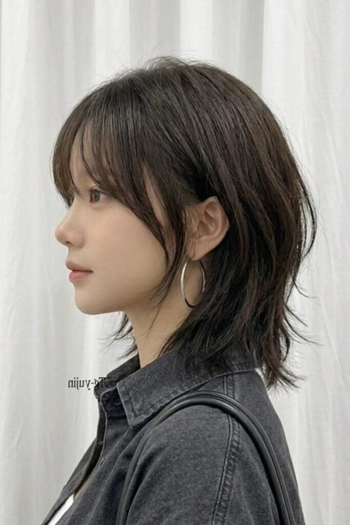16. Layered Wolf Cut with Delicate Feathered Fringe