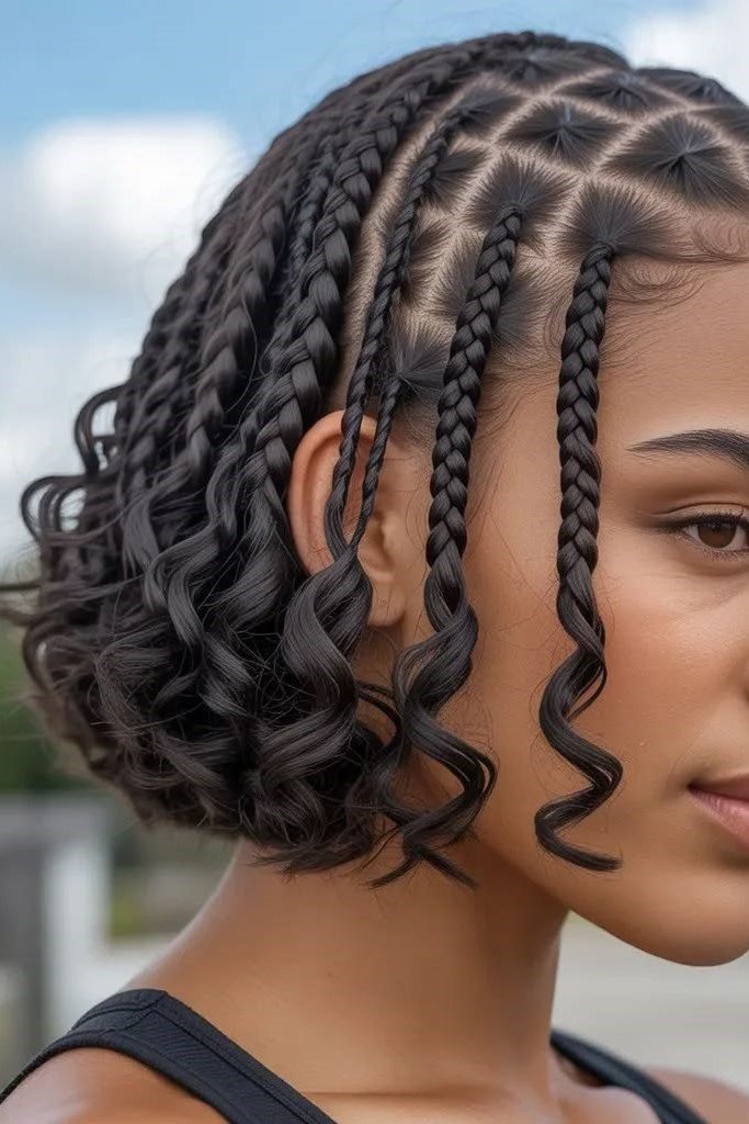 20. Platinum Blonde Thick Box Braid Bob