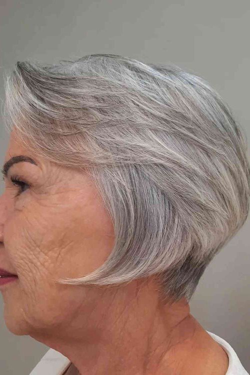 20. Sleek Tapered Silver Pixie-Bob