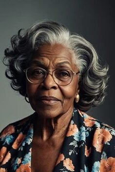 4. Feathered Silver Wavy Bob with Soft Waves