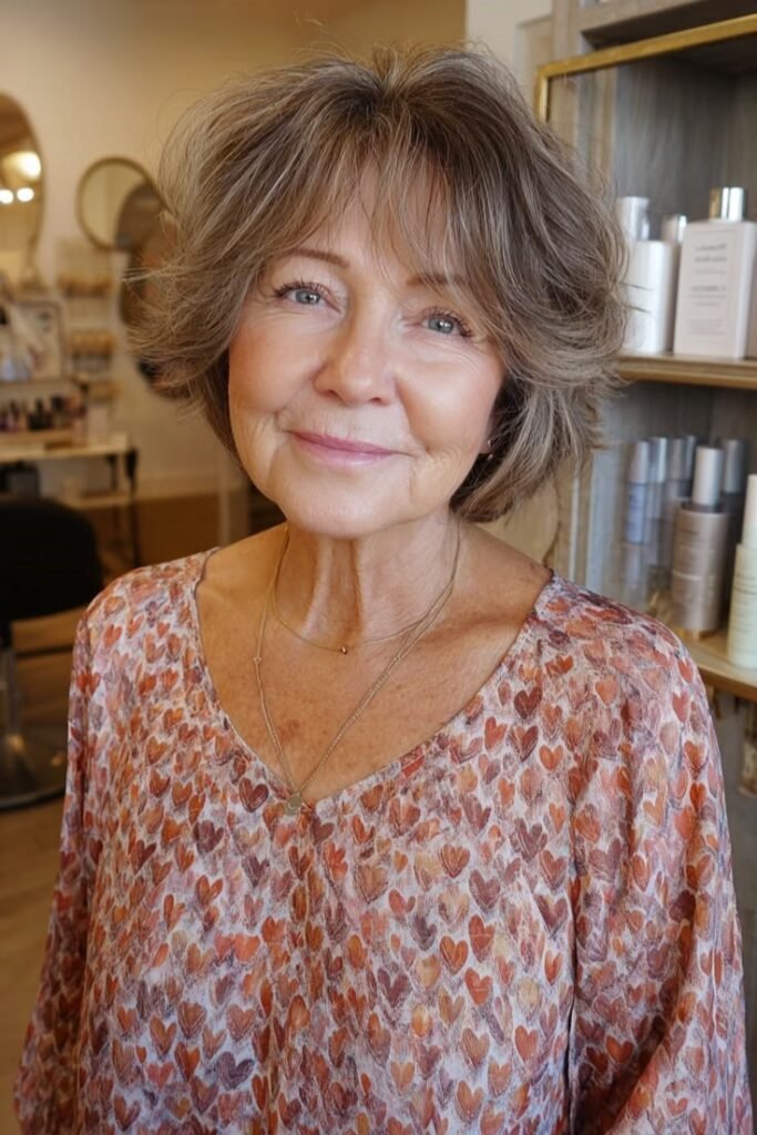 5. Soft Wavy Bob with Soft Framing Fringe