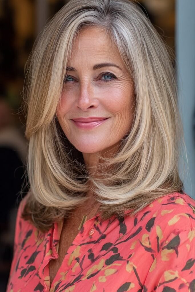 6. Long Soft Layers with Face-Framing Highlights