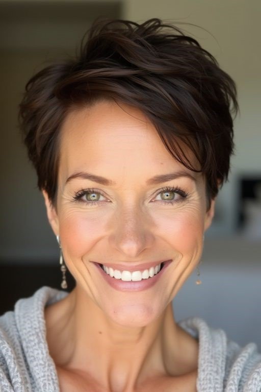 8. Short Pixie Shag Cut with Tapered Sides and Textured Top