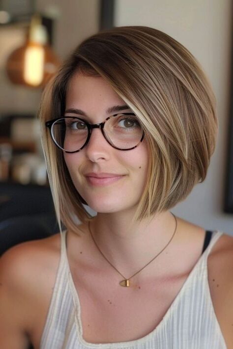 8. Voluminous Side-Parted Honey Blonde Bob with Face-Framing Layers