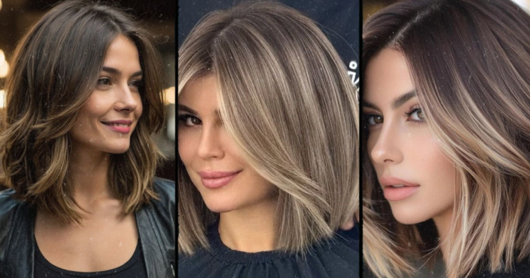 brown and blonde balayage ideas for short hair