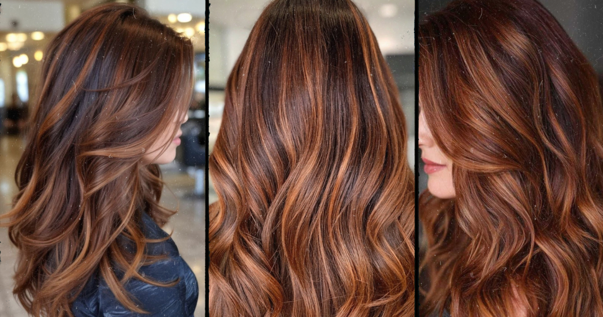 caramel-copper-balayage-brunettes