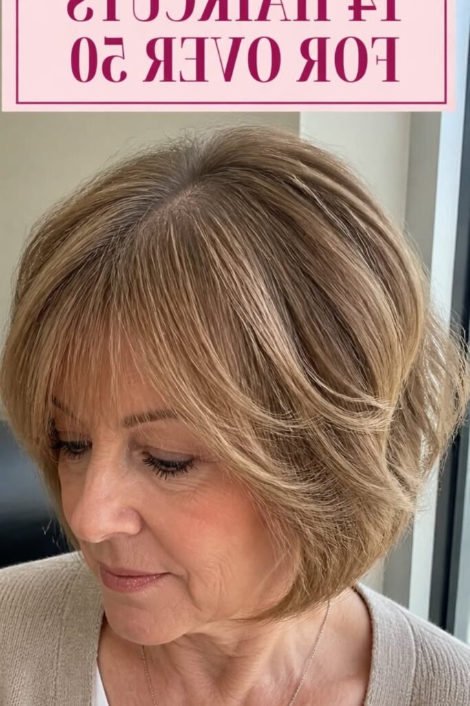 1. Textured Feathered Pixie with Soft Fringe