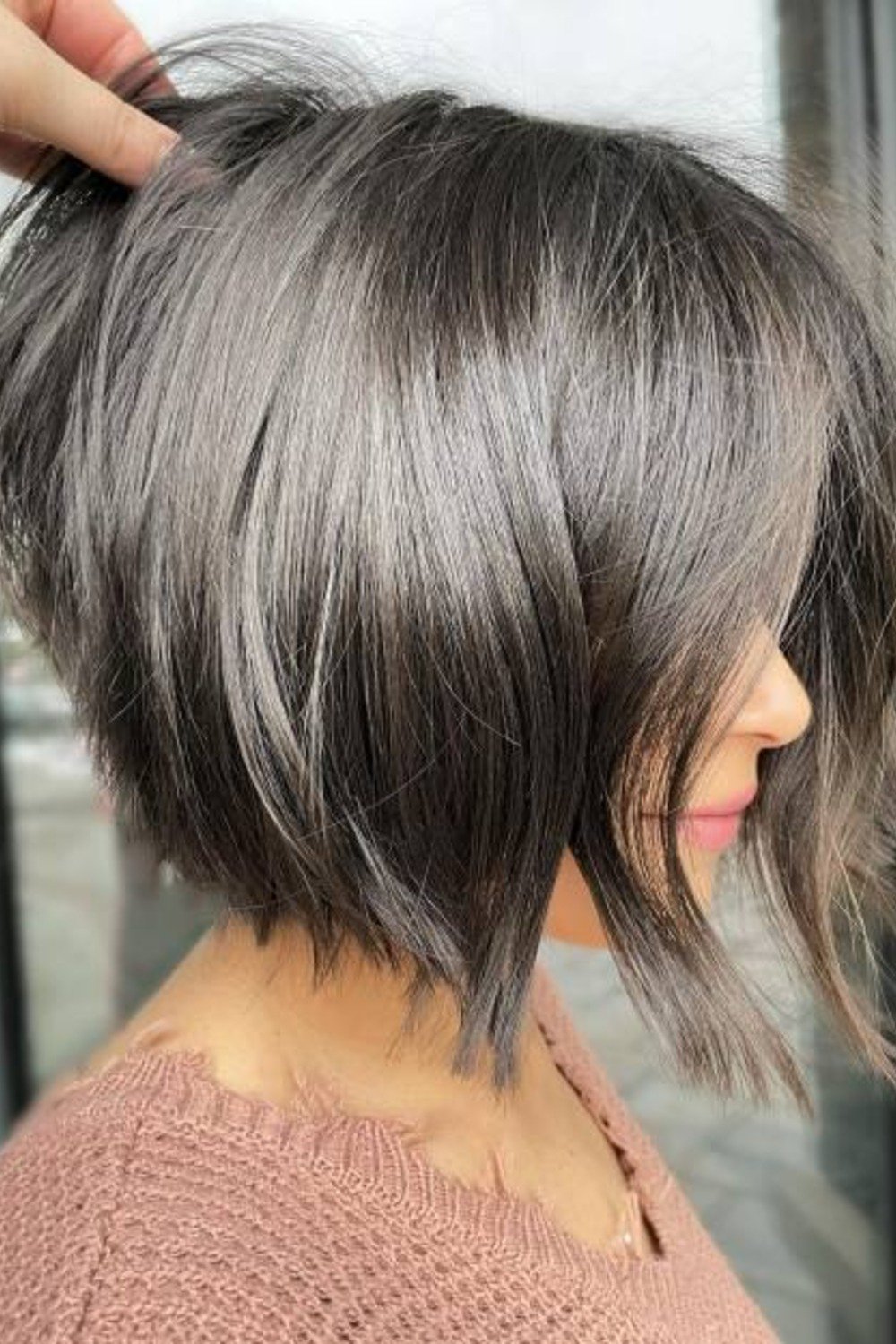 10. Sleek Chocolate Brown A-Line Bob