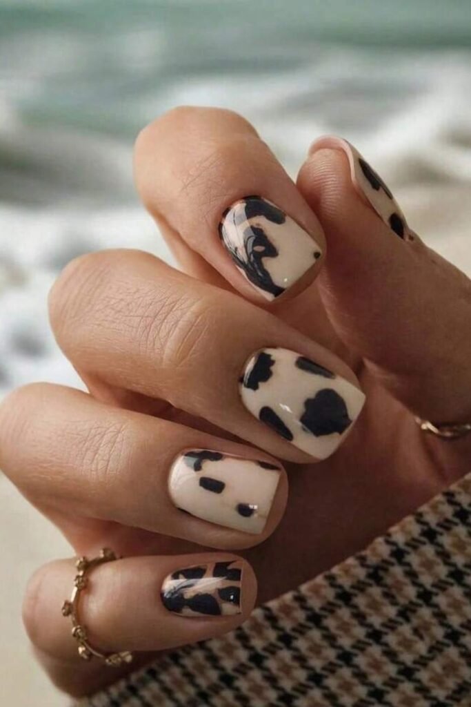 10. Soft Smudged Gray Cow Spots