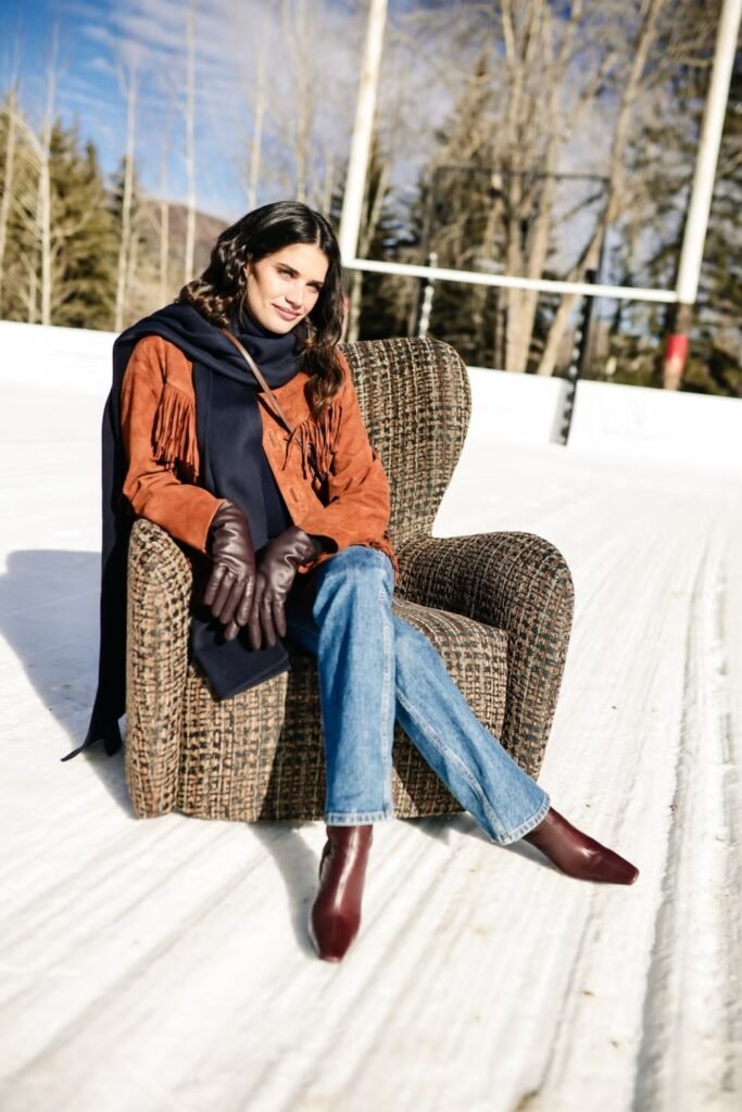 10. Suede Fringe Jacket with Straight Jeans