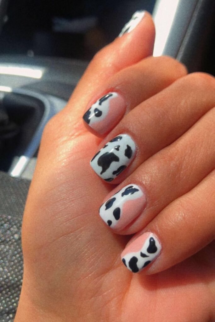 14. Matte Brown Cow Print with Glitter