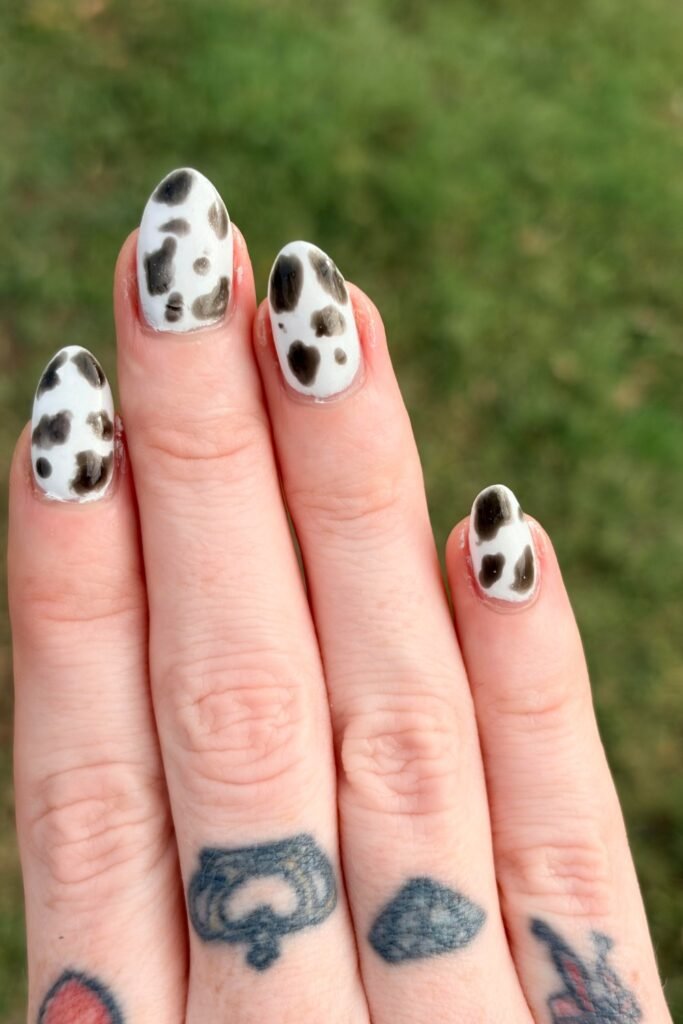 15. Leopard Mix Cow Print with Brown Swirls