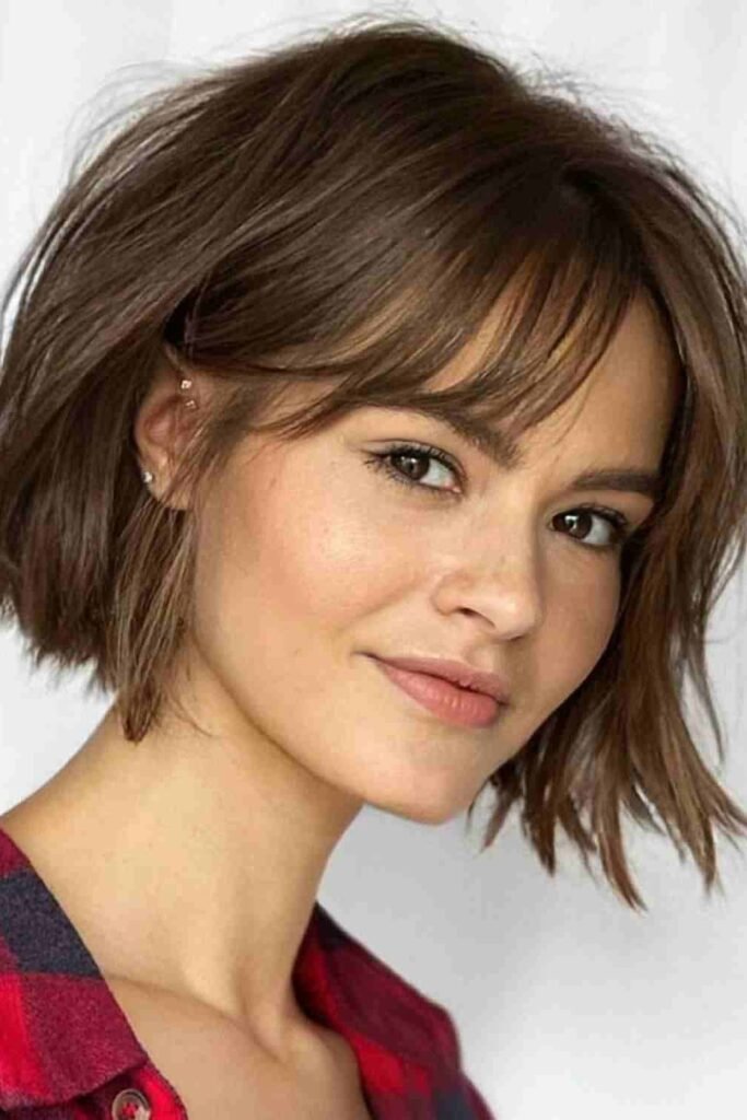 15. Sleek Blunt Bob with Middle Part