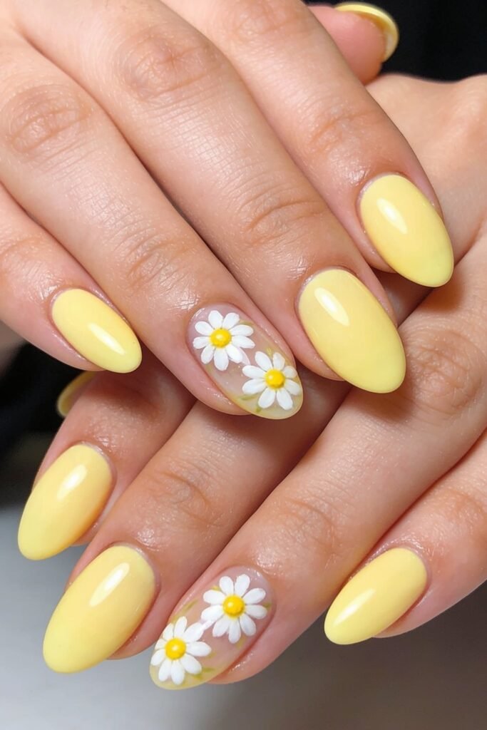 17. Yellow Ombre with Gold Leaf Sprigs