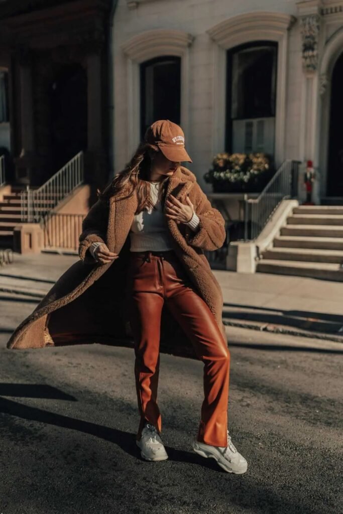 18. Leopard Coat with Velvet Pants
