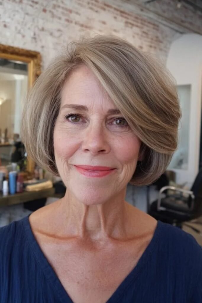 18. Platinum Shag with Wispy Bangs