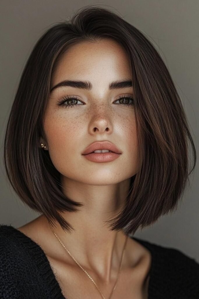 19. Curly Auburn Pixie with Side-Swept Fringe