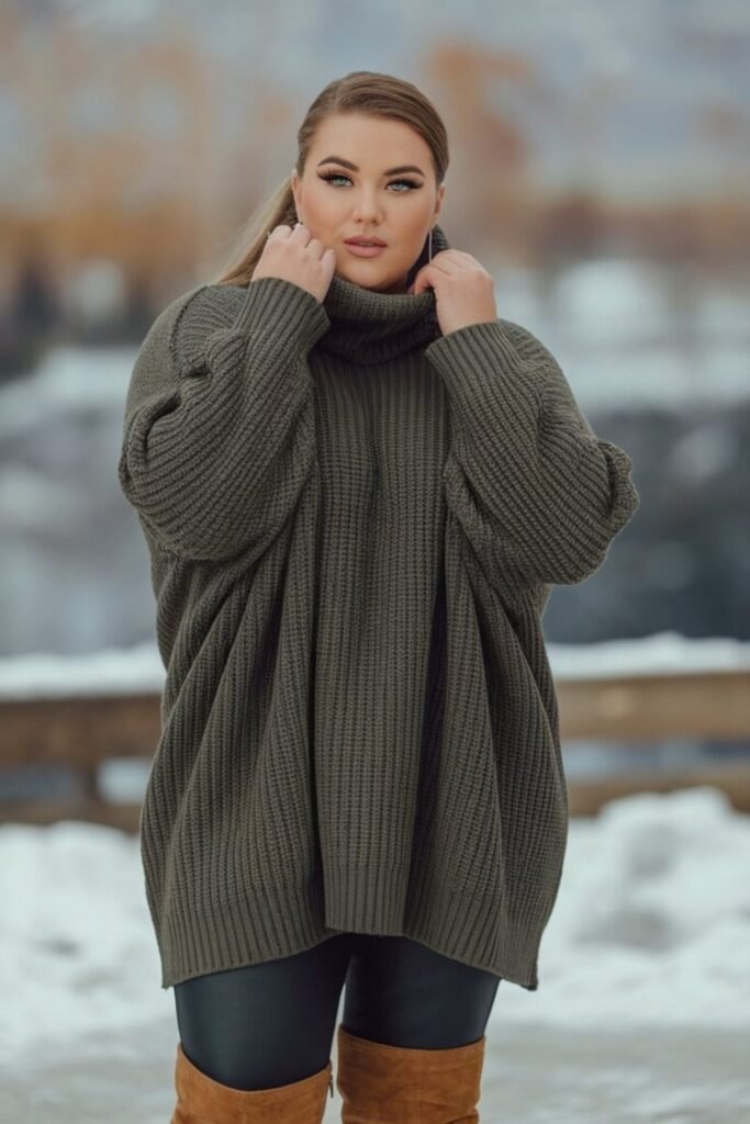 20. Draped Gray Vest with Striped Top and Jeans