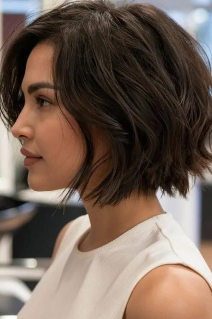 20. Honey Blonde Wavy Long Choppy Bob