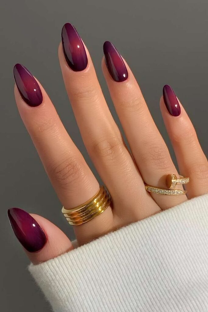 7. Vampy Black Cherry Jelly Aura Nails