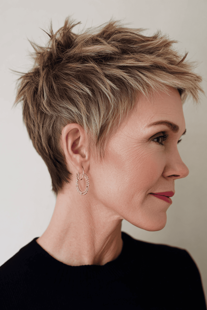 7. Edgy Spiky Ash Blonde Pixie Cut