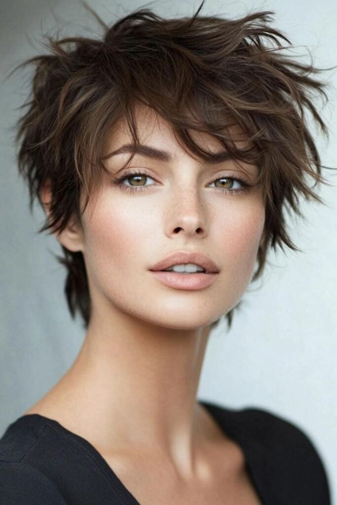 8. Voluminous Pixie Bob with Tapered Nape