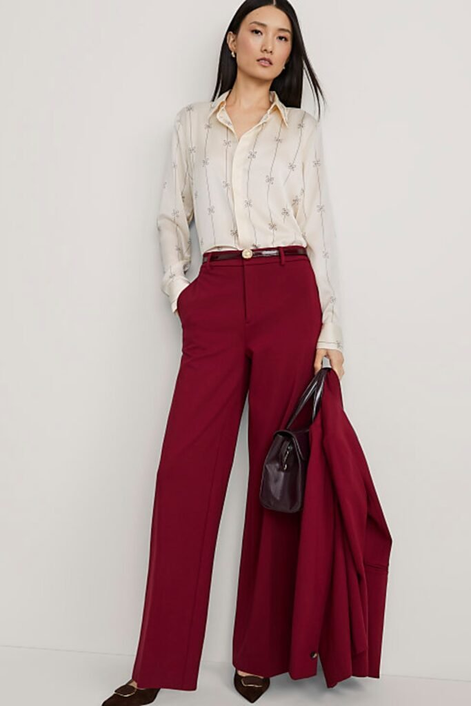 9. Olive Utility Jacket with Burgundy Sweater
