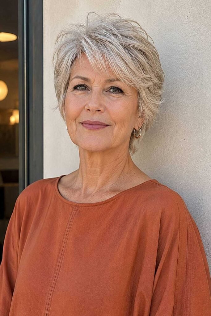 11. Soft Platinum Bixie with Side Sweep