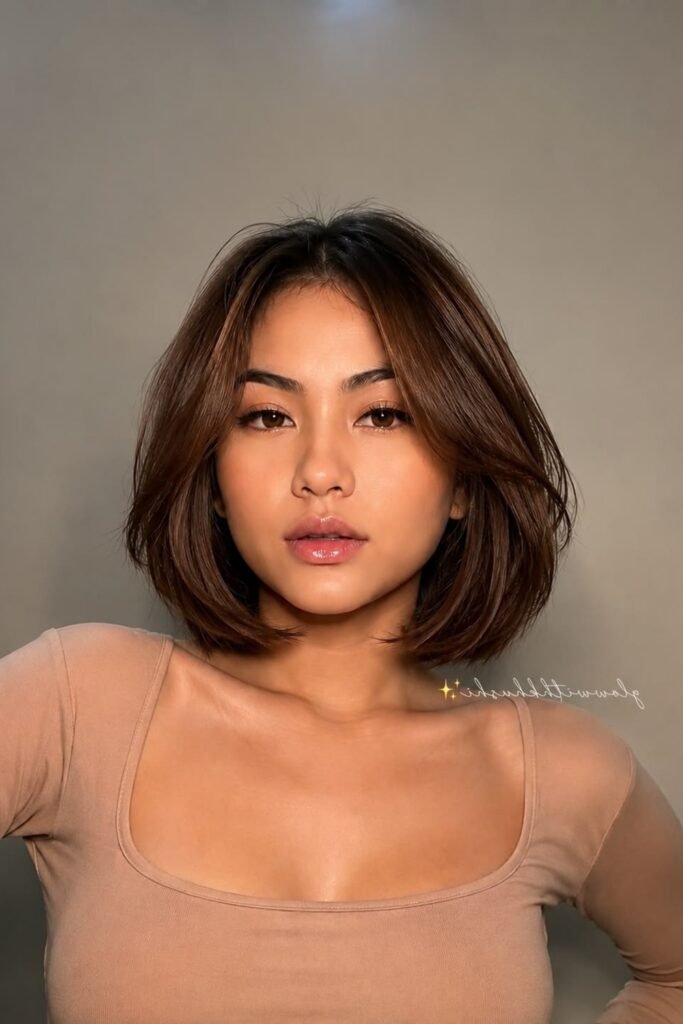 3. (Copper Brown Center Part Chin Bob)