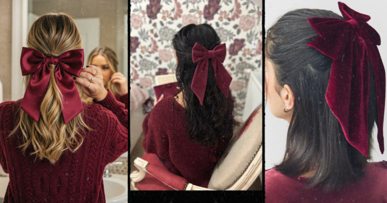 burgundy-sweater-and-velvet-bow-hair