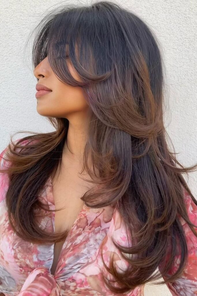 6. Dark Brunette With Copper Tips