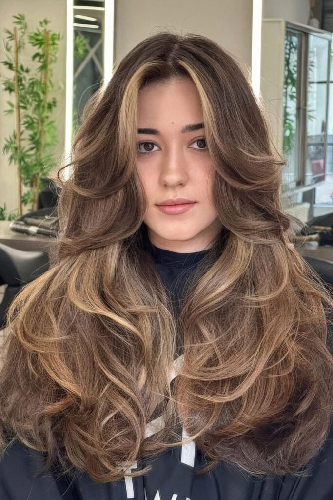 12. Brunette With Blonde Money Piece