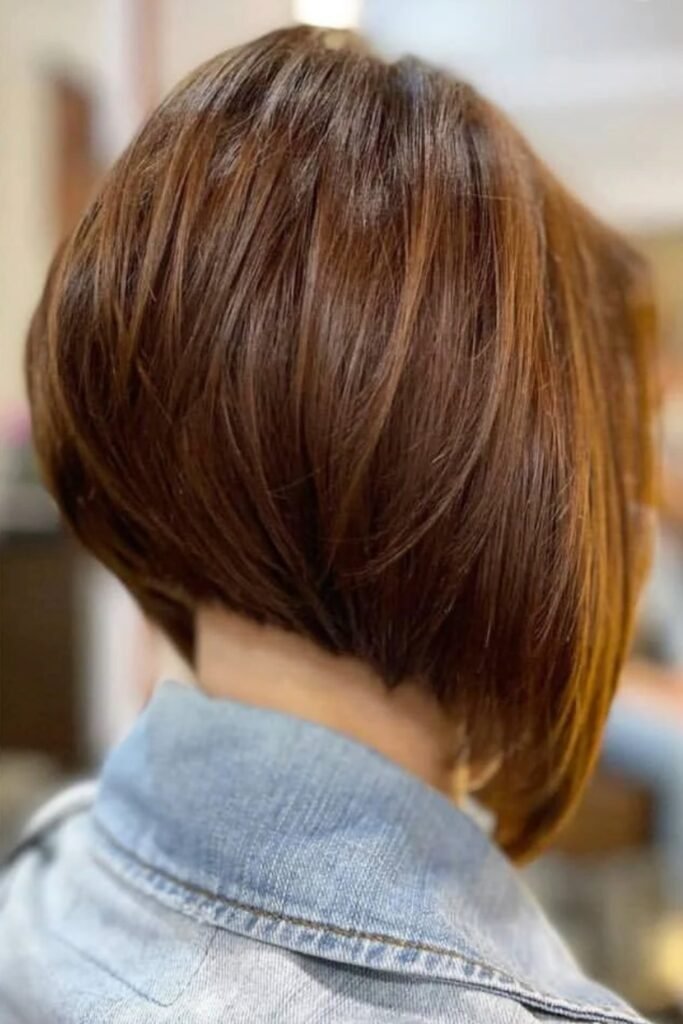 4. Sleek Chestnut Graduated Inverted Bob