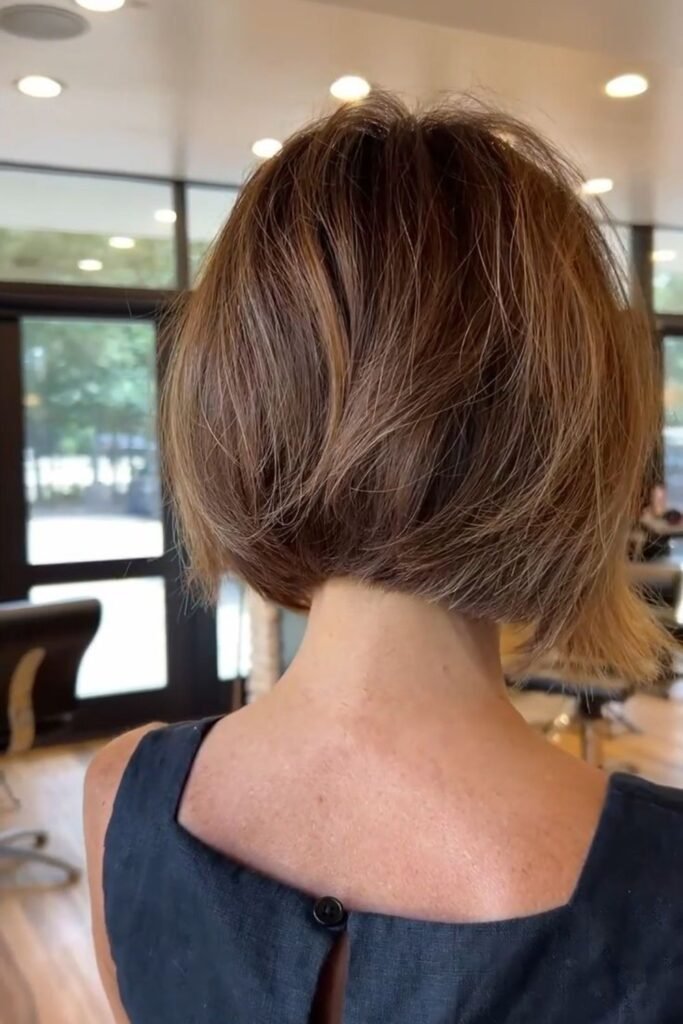 2. Stacked Cinch Bob with Tapered Nape