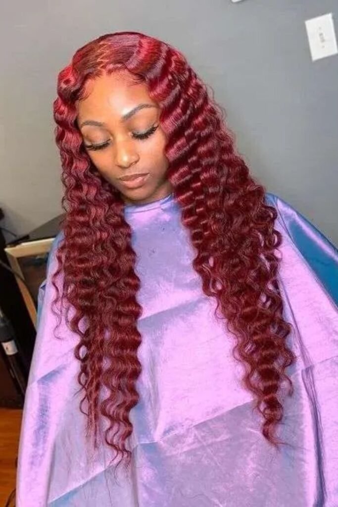 4. Burgundy Deep Wave Crimps