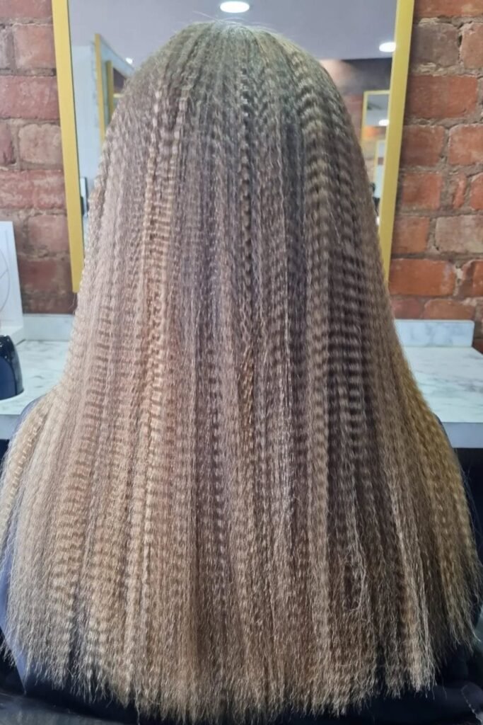11. Ash Blonde Micro Crimps