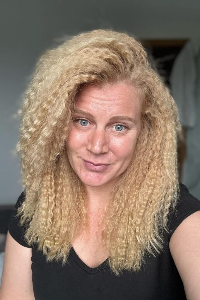 17. Golden Blonde Medium Crimped Volume