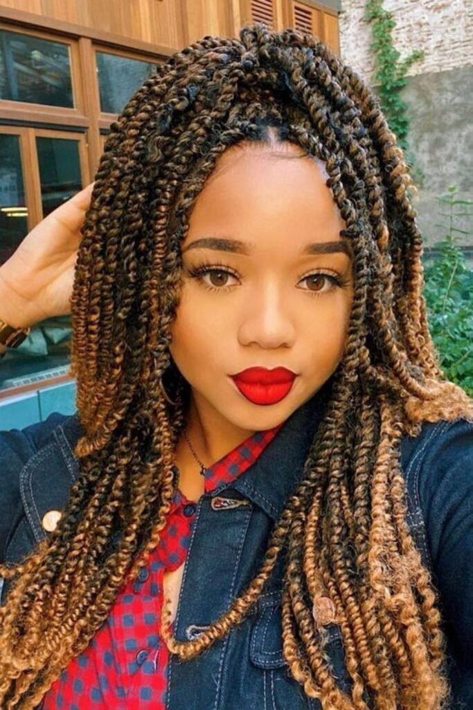 4. Caramel-Tipped Passion Twists