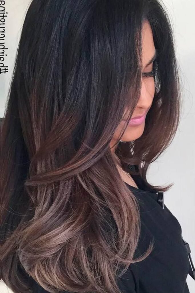3. Mocha Ombre with Glossy Layers