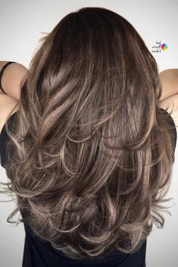 7. (Mushroom Brown Bouncy Layered Curls)