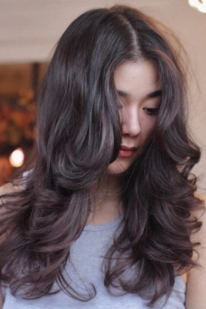 10. (Plum Brown Soft S-Wave Layers)