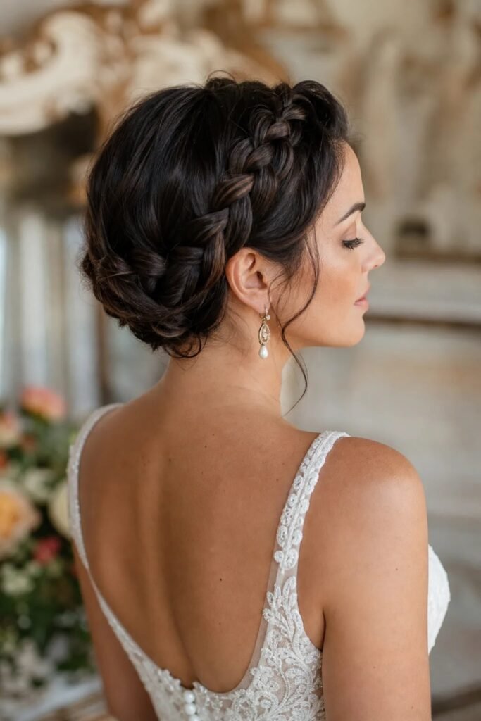 13. (Braided Crown Updo)