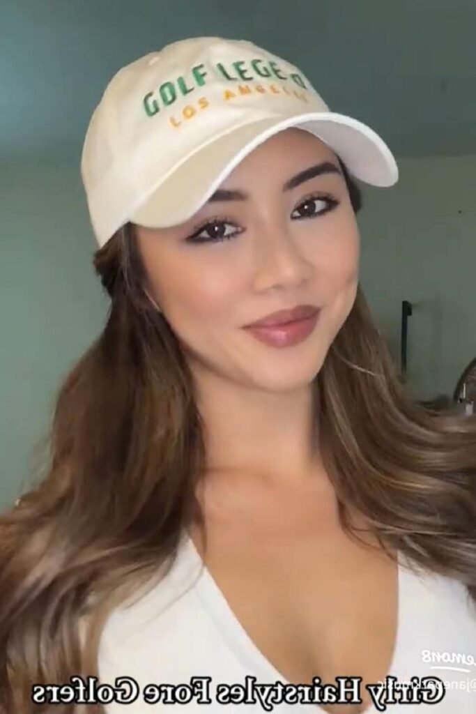 7. (Loose Long Waves Under a Dad Cap)