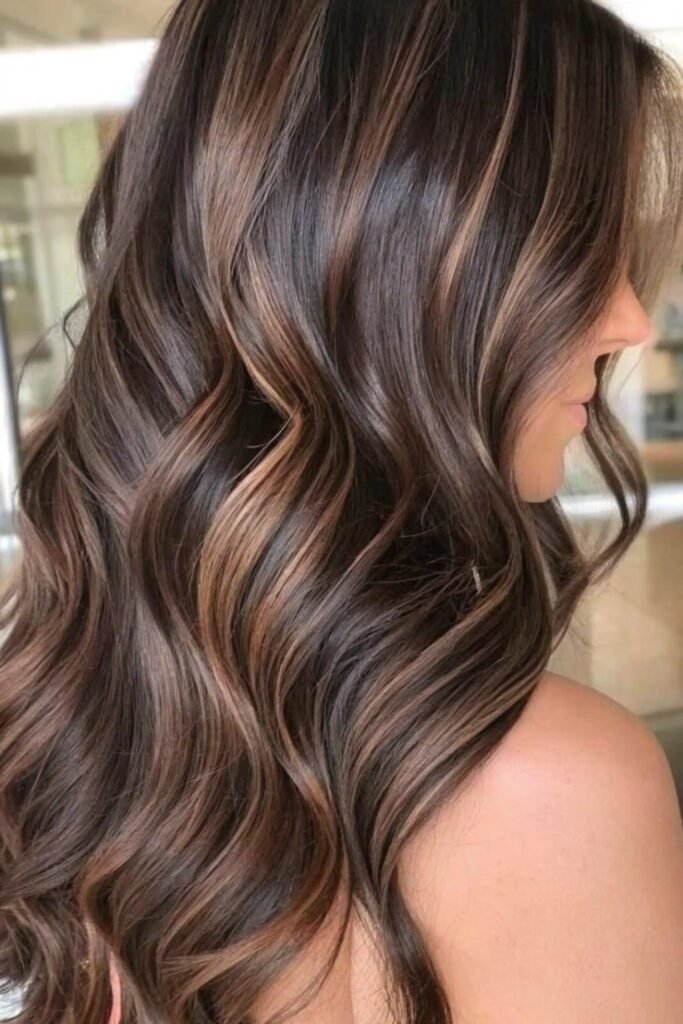 4. Espresso Brown with Toffee Highlights
