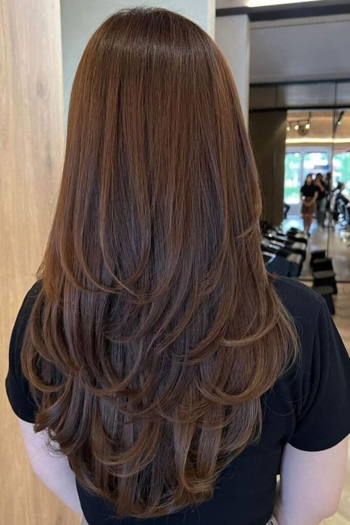 20. (Cascading U Shaped Layers in Warm Chestnut)